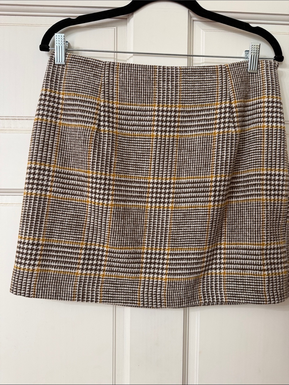 Forever 21 Plaid Mini Skirt in Brown, Cream & Yellow
